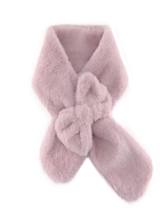 YATANAM Girls Scarf Fluffy Faux Fur Kids Scarves Winter Warm Scarf Toddler Adjustable Neck Warmer (Deep pink, One Size) - Image 1